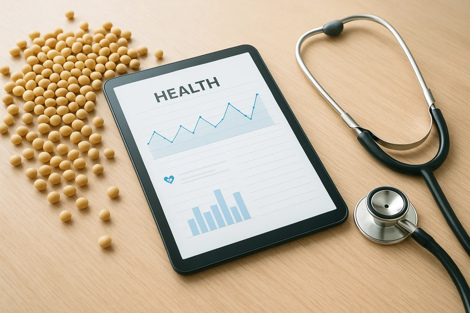 혈액 건강과 철분 관리의 중요성을 나타내는 медицин 및 영양 관련 요소들의 조화로운 배치입니다.