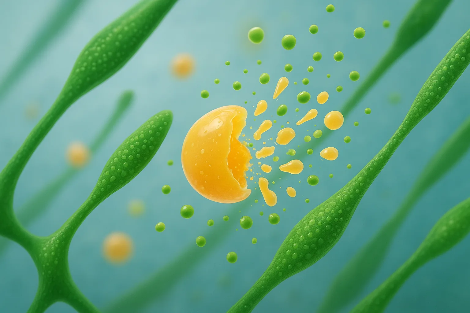 콩의 식물성 영양소가 혈관 내 쌓인 지질을 분해하여 콜레스테롤을 조절하는 과정입니다.